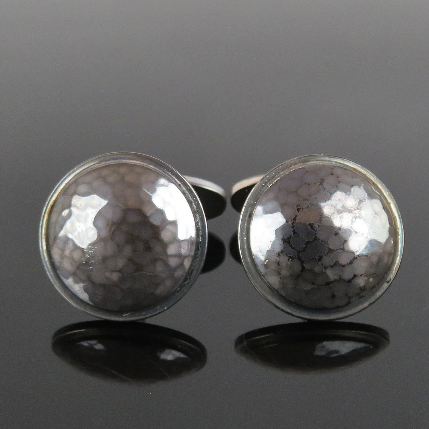 GEORG JENSEN ジョージ ジェンセン カフスボタン カフリンクス 209 シルバー925 ラウンド デンマーク製 ケース付き rk 10298