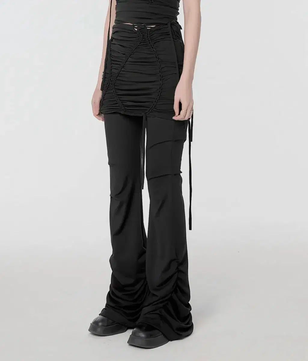 フ アップ ハンドメイド レイヤード スカート パンツ セット