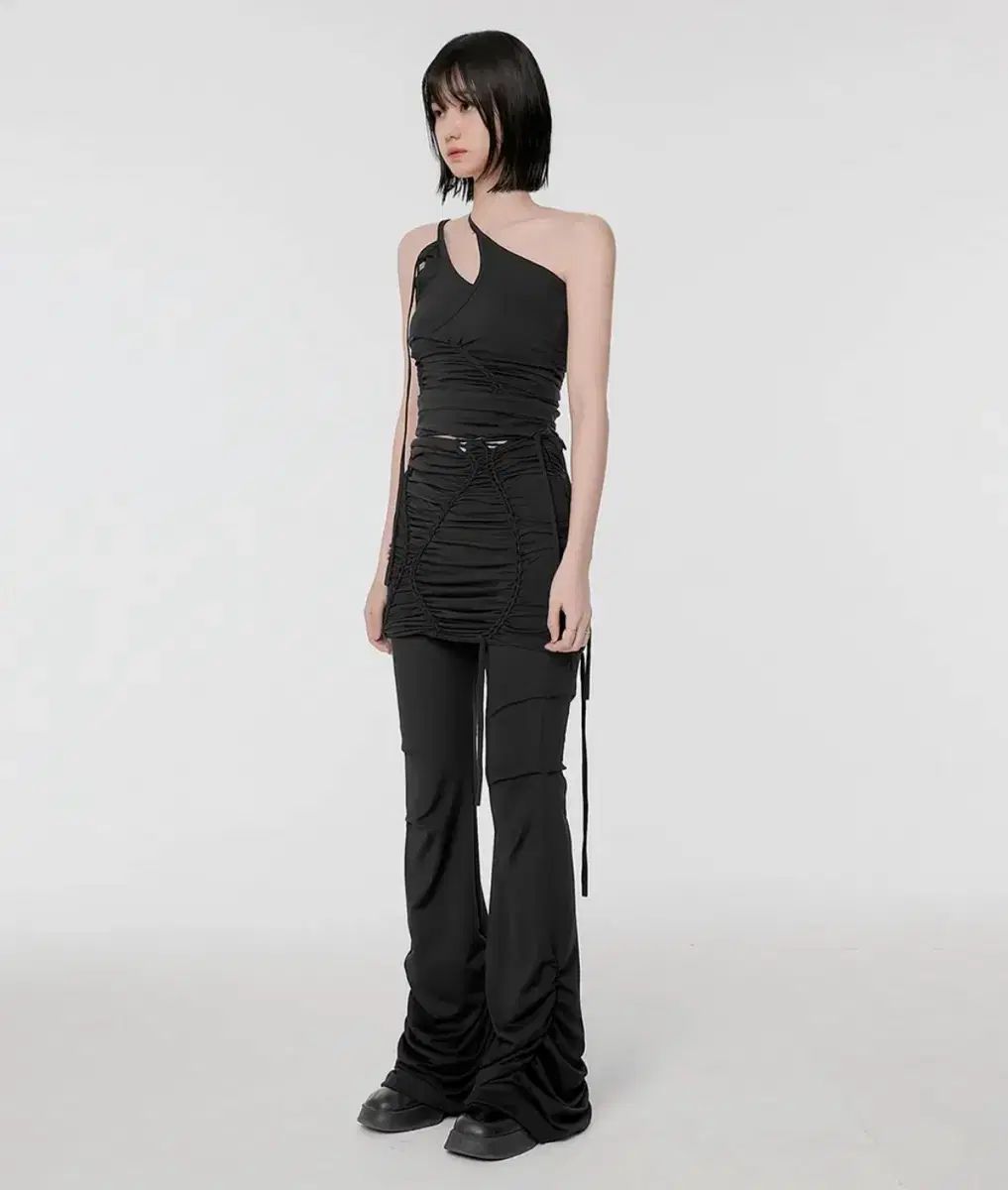 フ アップ ハンドメイド レイヤード スカート パンツ セット