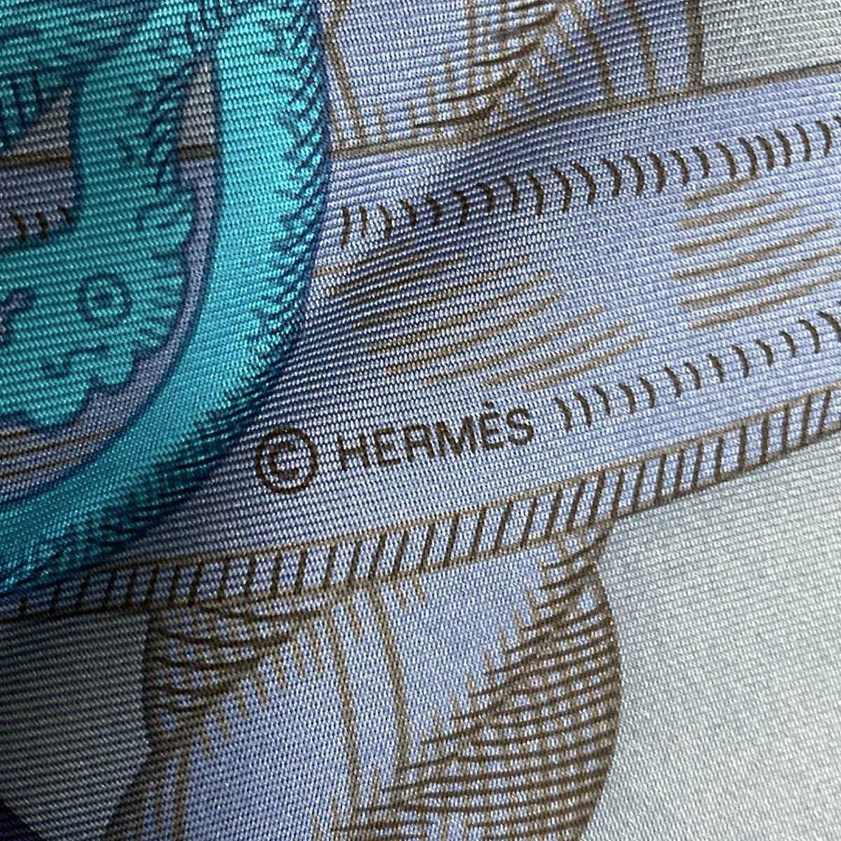 カレ90 ブルーグレー×レッド×マルチ