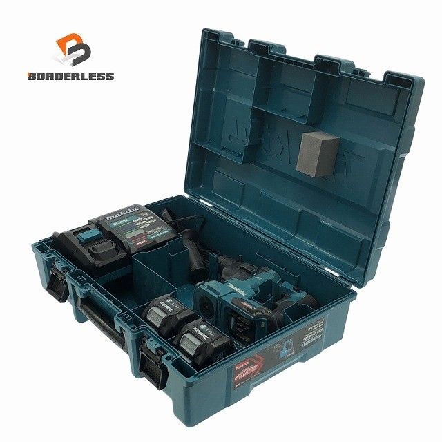 品 makita マキタ 40Vmax 20mm 充電式ハンマドリル HR010GRDX バッテリー2個 BL4025 充電器 ケース付 ハンマードリル117695