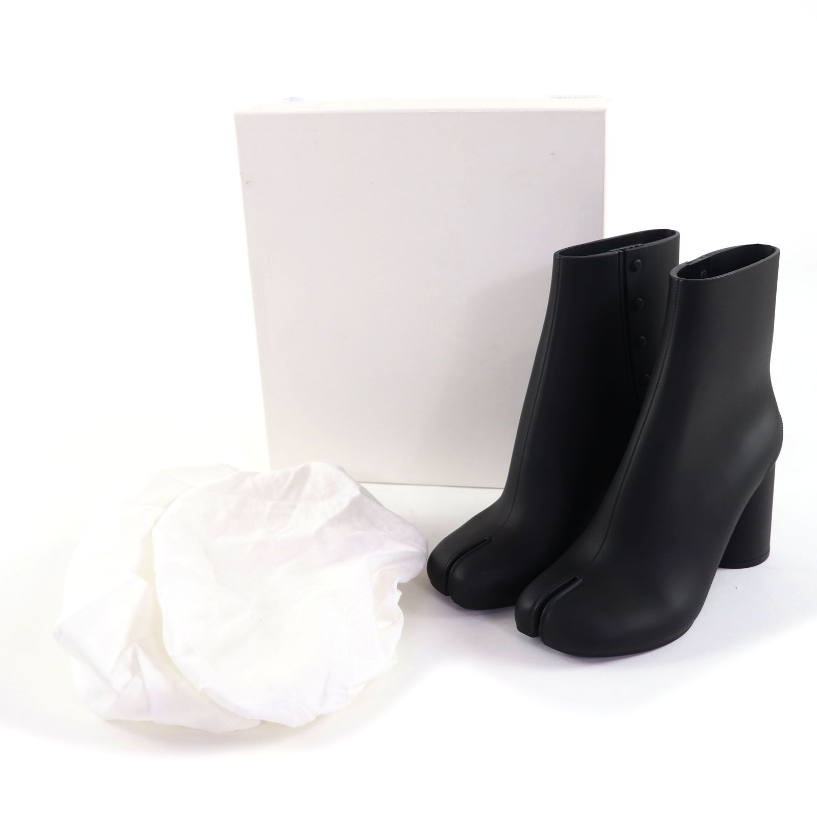 Maison Margiela 22 メゾンマルジェラ22 22SS S38WU0378 TABI BOOTS タビ ブーツ ラバー レイン ブーツ ブラック 38 保存袋付き イタリア製 レディース