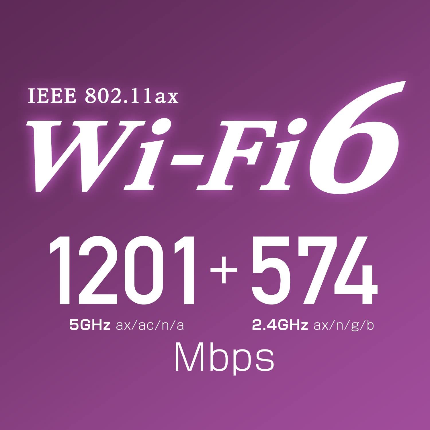 アイ オー データ WiFi ルーター 無線LAN Wi-Fi6 AX1800 1201 574Mbps IPv6対応 可動式アンテナ 日本メーカー iPhone Android PS5 Nintendo Switch メーカー動作 済み W
