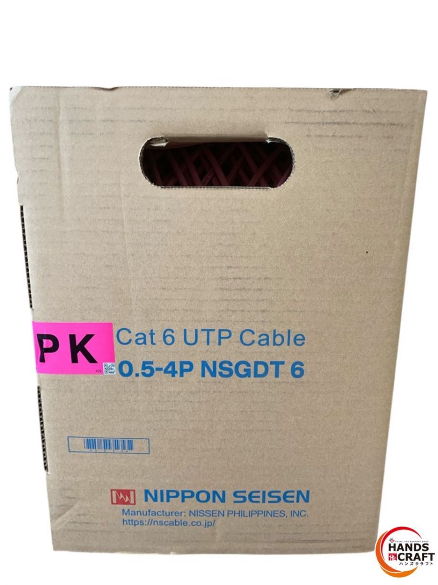 線 0.5-4P NSGDT6 Cat6 UTPケーブル 1箱 PK 300m 12kg 外箱汚れアリ