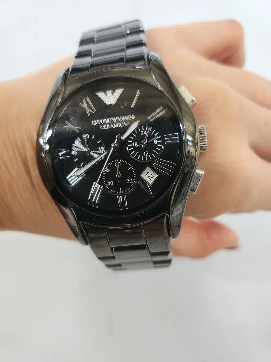 エンポリオアルマーニ AR1400 ブラックセラミカ 時計 - 8万5千