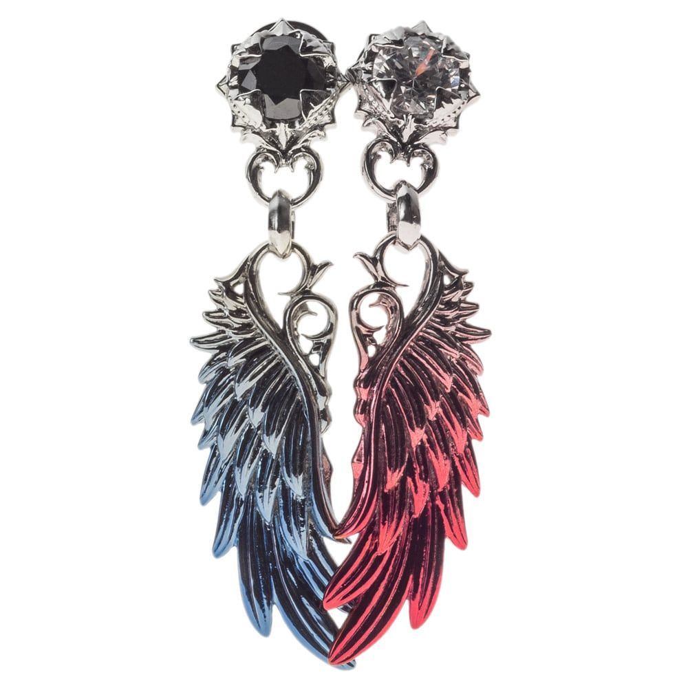 ペアセット 青彩＆赤彩ウイングピアス アルテミスキングス シルバー ジュエリーブランド