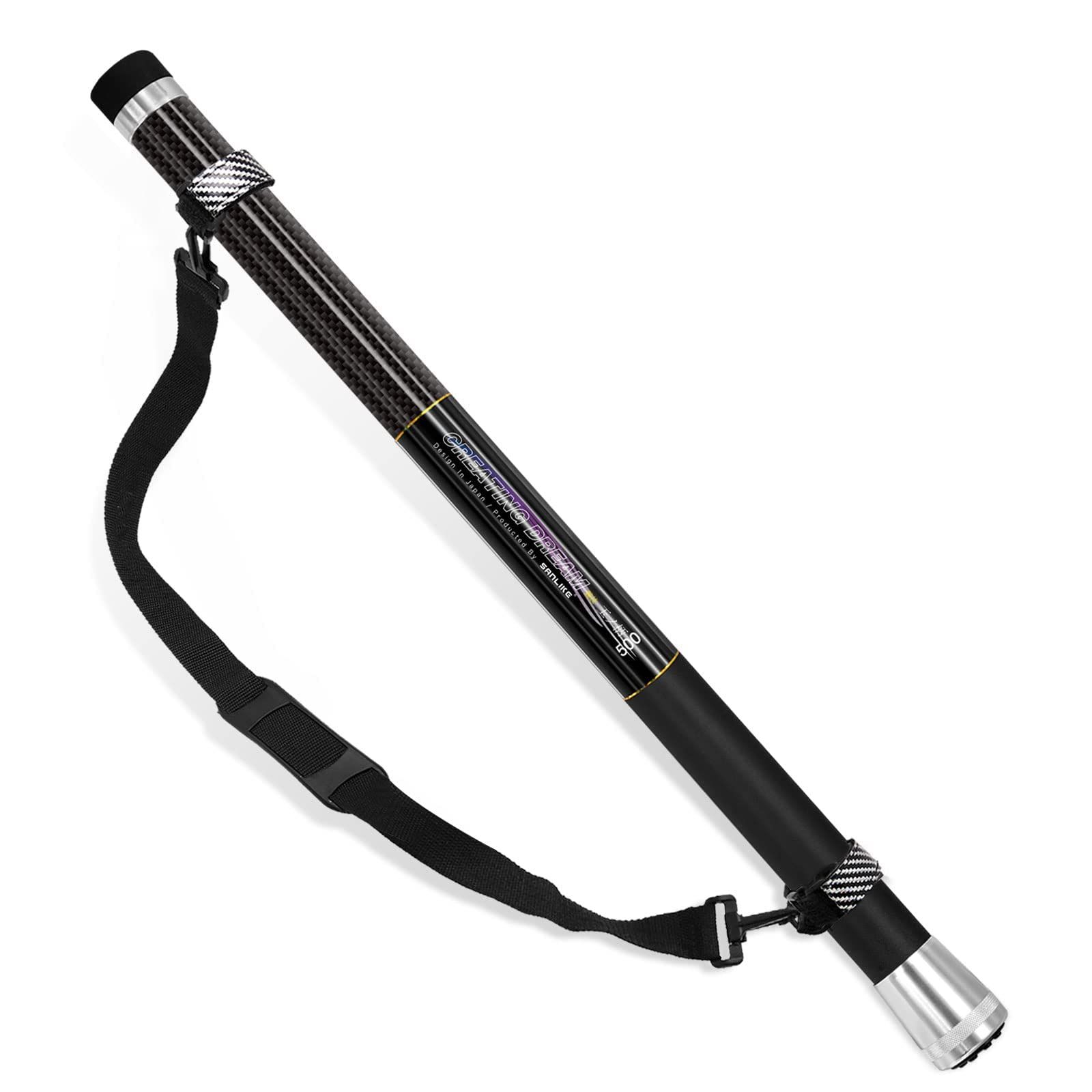 サンライク SANLIKE タモの柄 玉の柄 たまのえ たもの柄小継 99 カーボン 伸縮 玉の柄 たまの柄 たものえ ランディングポール 全魚種対応 ショルダーベルト付き コンパクト 軽量 携帯便利 海水淡水両用 300 500 600 70