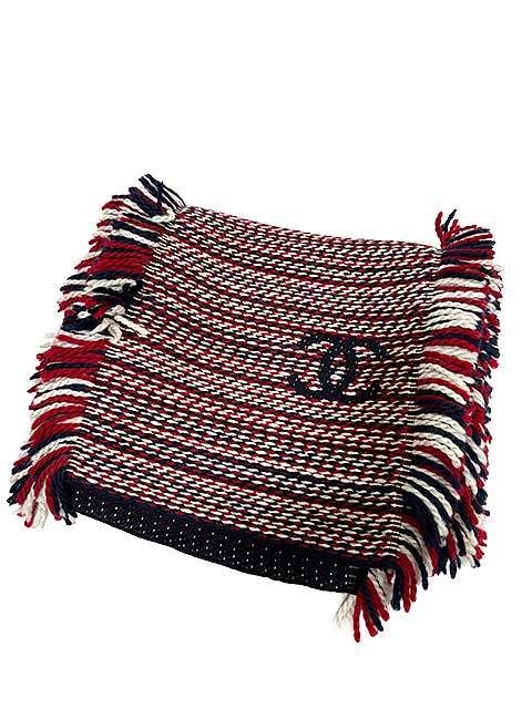 CHANEL シャネル 小物 マフラー レッド ロゴ レディース＿S 06＿セルモアから ＿s-0027-r 06