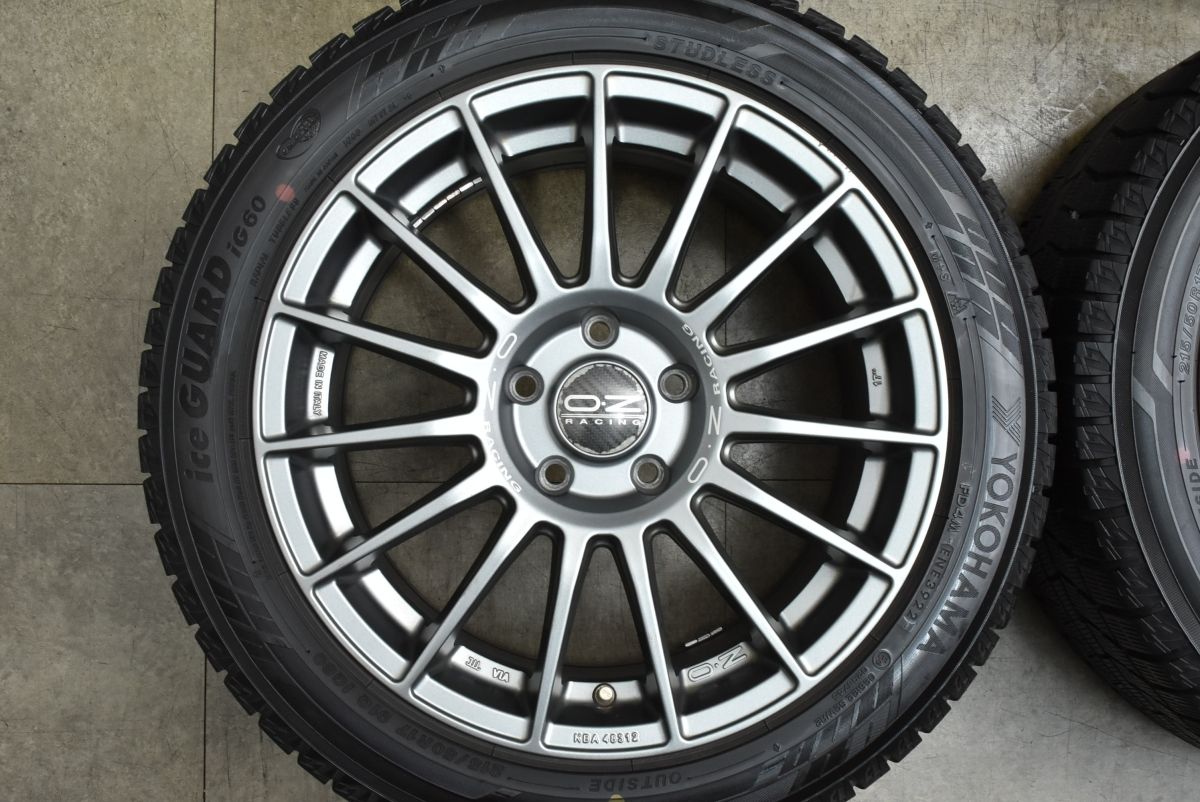 バリ溝 OZレーシング スーパーツーリズモ 17 in 7 5 J 50 PCD 112 アイスガードiG 60 215 R アウディ A 3 フォルクスワーゲン ゴルフ