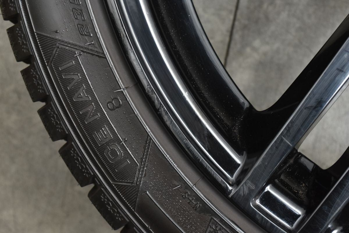  バリ溝 ユーロテック 18 in 8 J 48 PCD 112 グッドイヤー アイスナビ8 235 40 R ベンツ Aクラス Bクラス CLAクラス W 204 Cクラス SLC 18インチ タイヤ ホイールセット