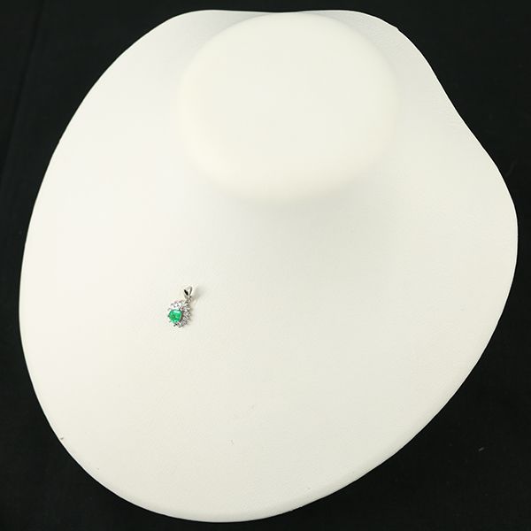 エメラルド 0.51ct ダイヤ ダイヤモンド 0.26ct ペアシェイプ クラシック ペンダントトップ Pt900 177456 FORTGASGNV_COM_BR