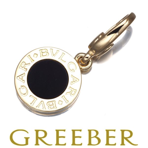 ブルガリ ペンダントトップ オニキス ブルガリブルガリ BB チャーム K18YG 179087