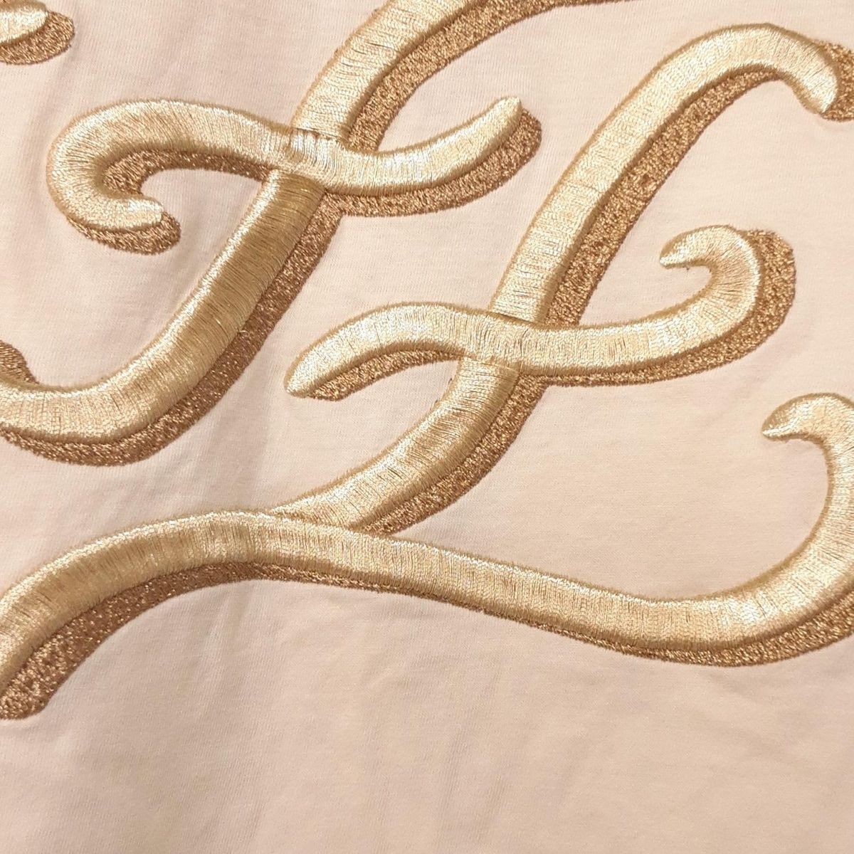  FENDI フェンディ 半袖Tシャツ サイズXS レディース - アイボリー×ゴールド クルーネック 半袖(Tシャツ) Tシャツ カットソー