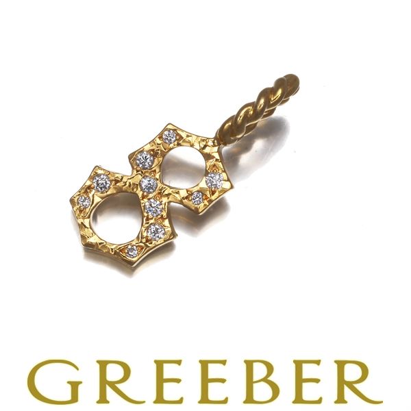 SJX ペンダントトップ ダイヤ ダイヤモンド 0 05 ct ナンバー No 8 K 18 YG 180014