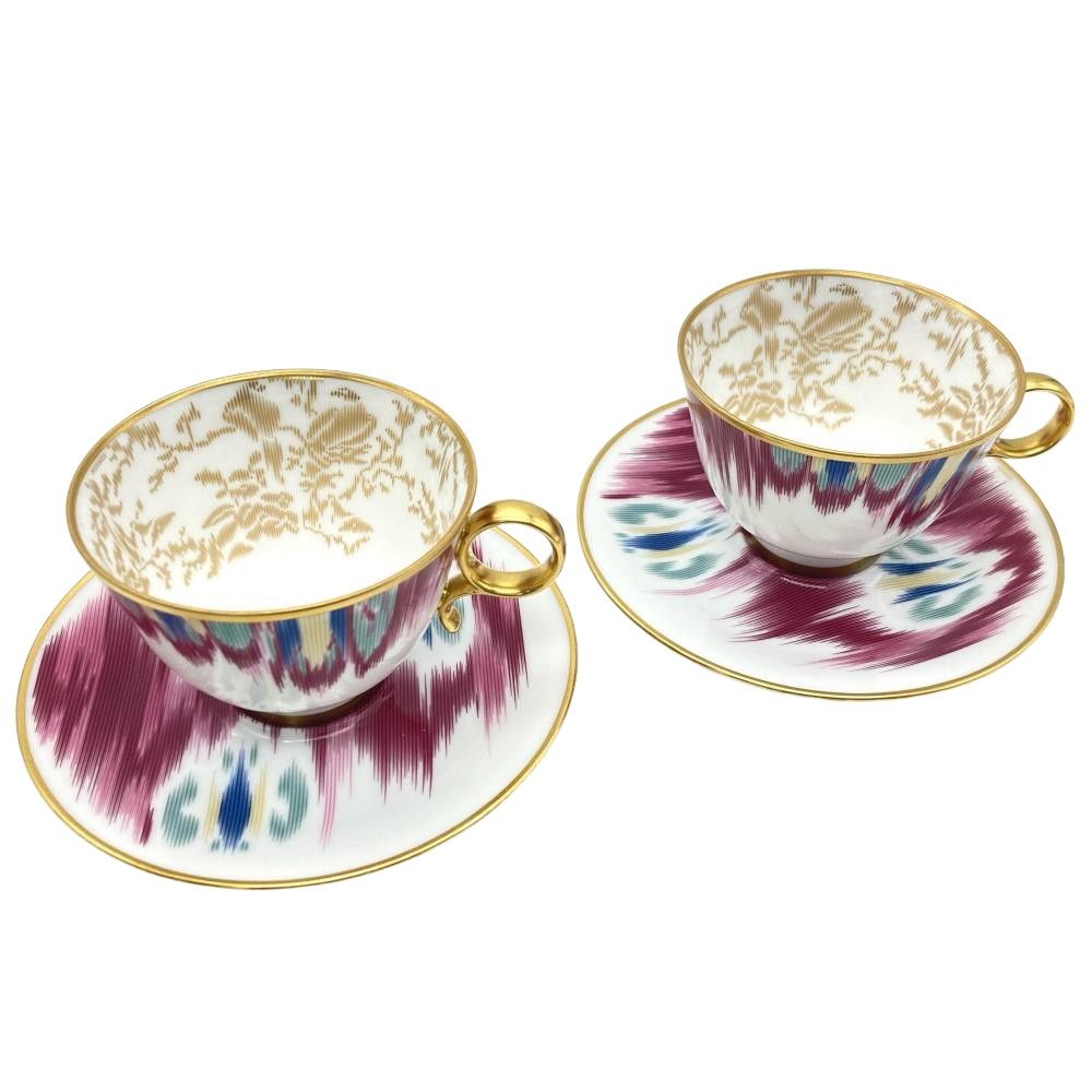 エルメス HERMES ヴォヤージュ アン イカットカップアンドソーサー 二客セット ティーカップ 陶磁器 テーブルウェア