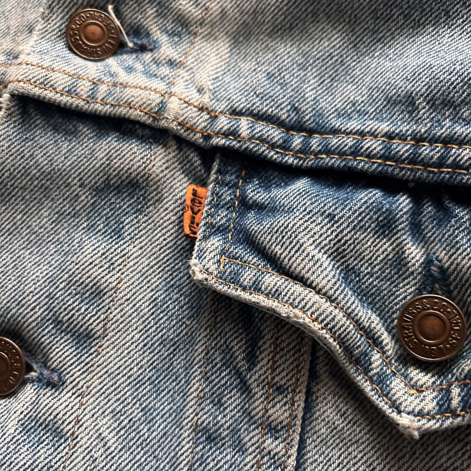 Levi s リーバイス 75505-0212 44 デニムジャケット Gジャン80s 4th オレンジタブ