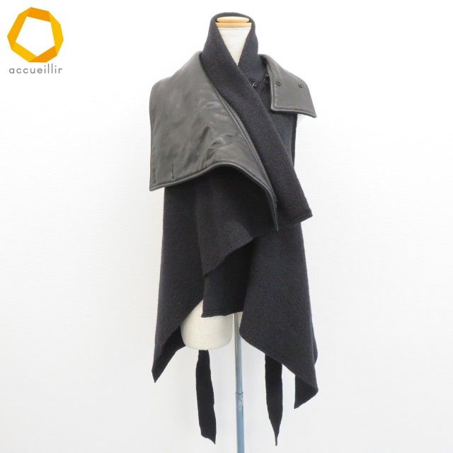 アンドゥムルメステール ANNDEMEULEMEESTER ベスト ジレ アウター レザー 変形 a934910