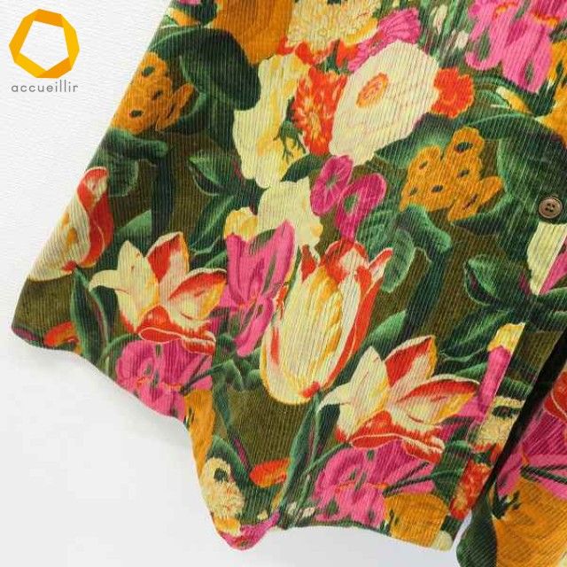 コーデュロイ 花柄