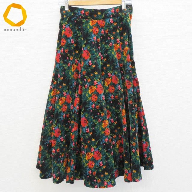 ケンゾー KENZO ヴィンテージ スカート フ ロング 花柄 総柄 w970036