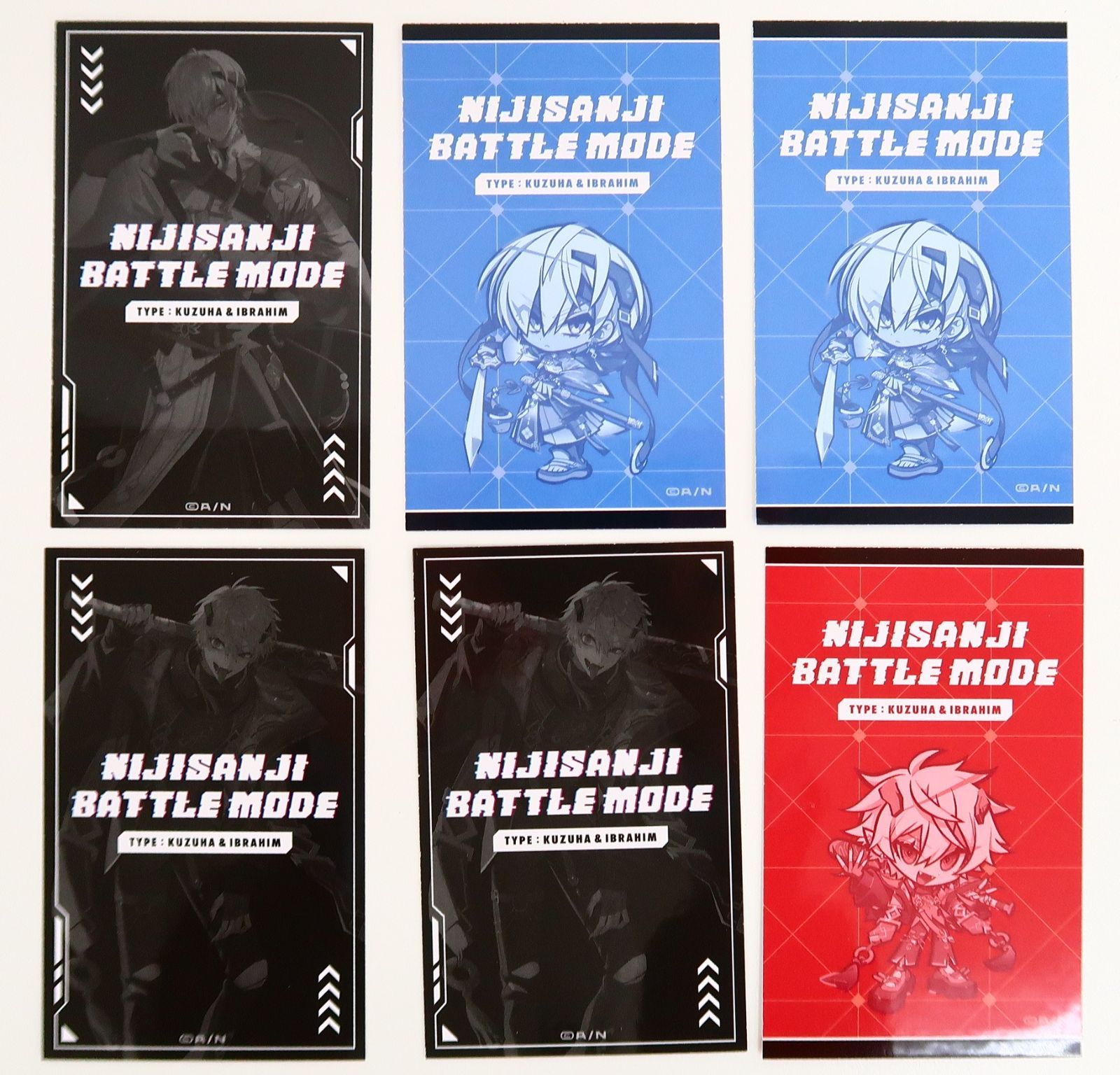 6枚セット NIJISANJI Battle Mode Type：Kuzuha＆Ibrahim ランダム