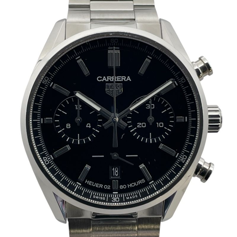 タグ ホイヤー TAG HEUER カレラ キャリバー ホイヤー02 クロノグラフ CBN2010.BA0642 ブラック SS 自動巻き メンズ 腕時計