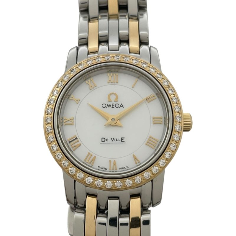 デビル プレステージ ホワイトシェル 4375.71 ホワイト SS YG レディース 腕時計