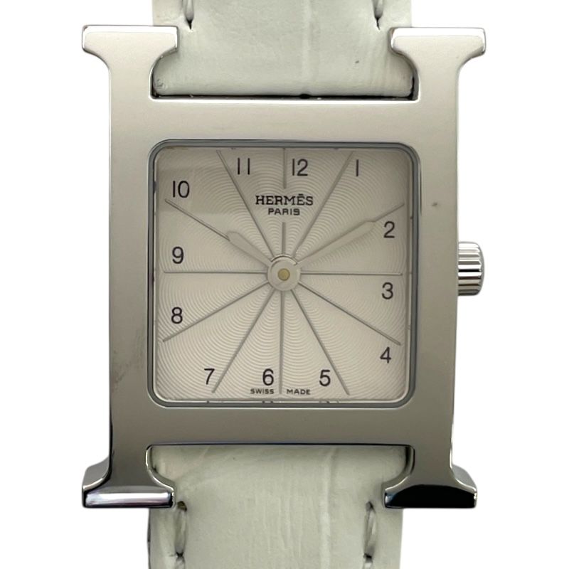 エルメス HERMES H1.210 H1.210 アイボリー SS クオーツ レディース 腕時計