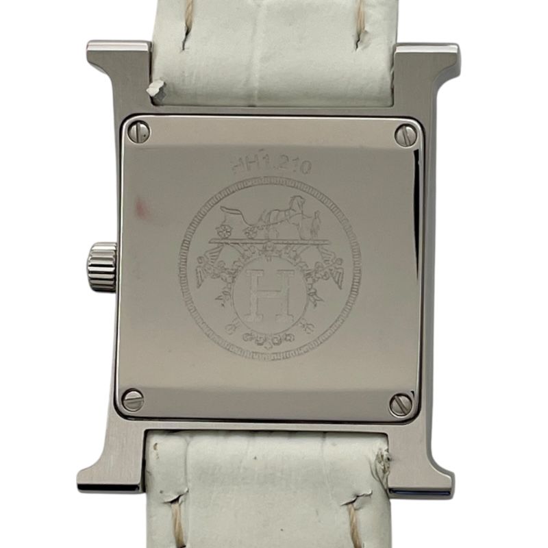 エルメス HERMES H1.210 H1.210 アイボリー SS クオーツ レディース 腕時計