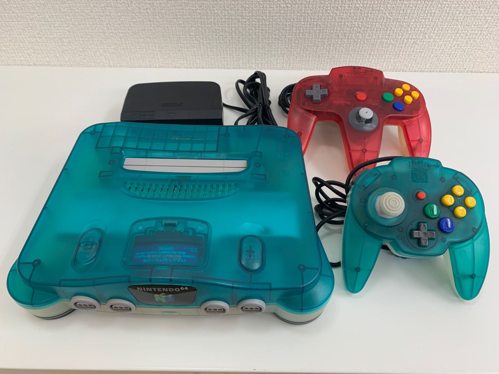 NINTENDO 64 本体 ニンテンドー 64 クリアブルー C942④