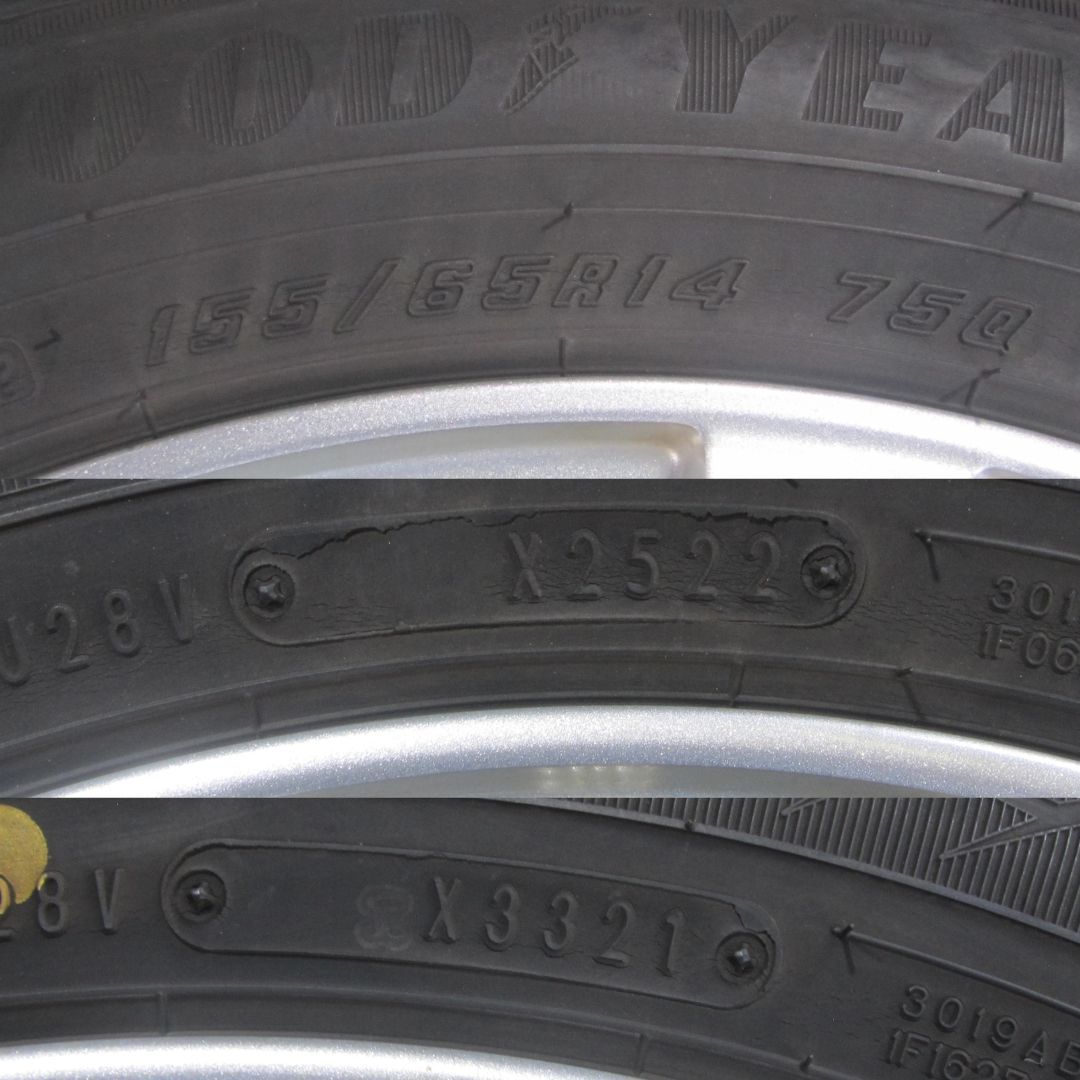  サイズ 155 65 R 14 スタッドレス グッドイヤー アイスナビ ピクシスメガ外し 軽自動車などに も 14インチ タイヤ ホイールセット