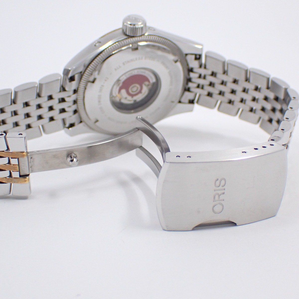 オリス ビッグクラウン コンプリケーション トリプルカレンダー ムーンフェイズ 自動巻き メンズ 腕時計 黒文字盤 582 7678