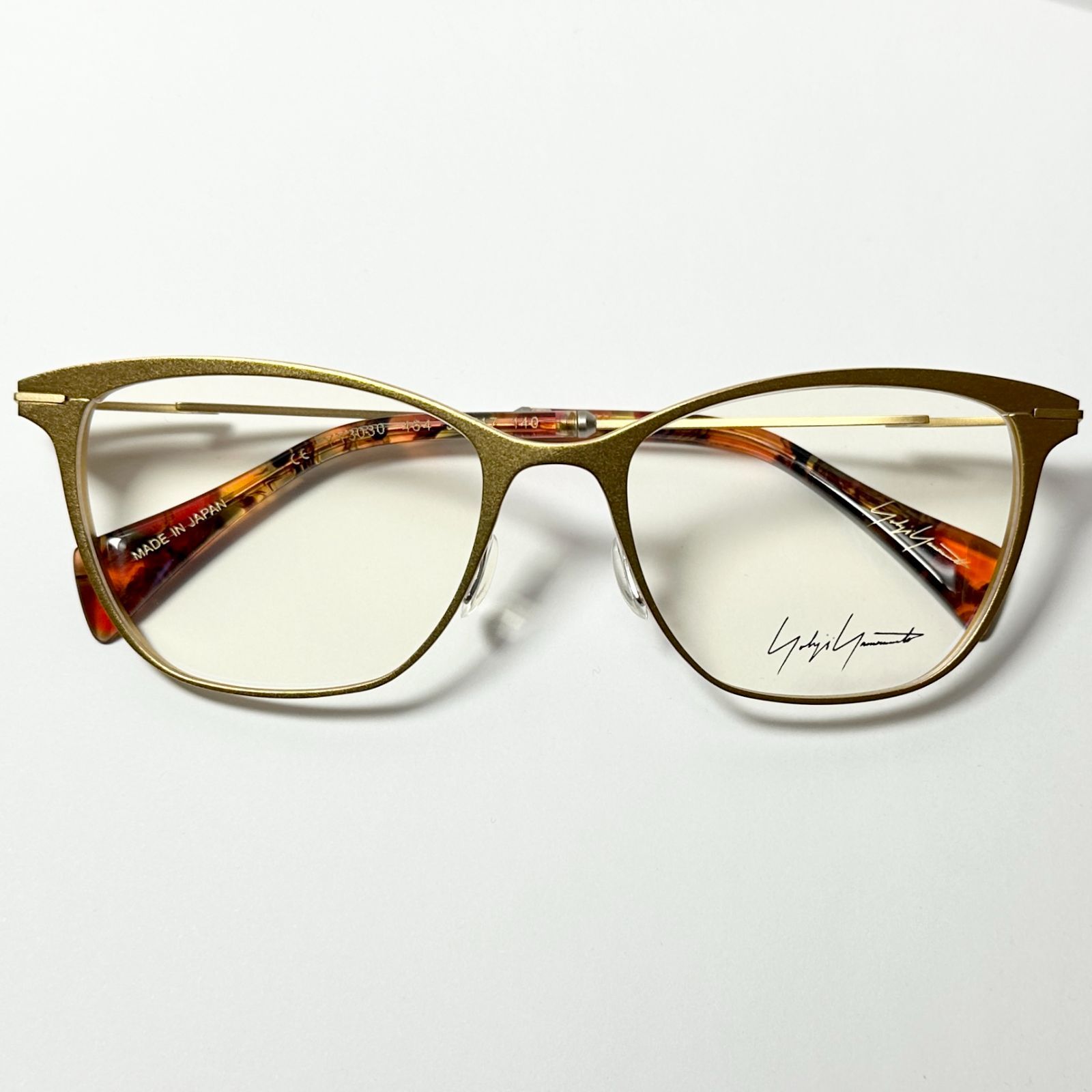Yohji Yamamoto ヨウジヤマモト YY 3030 464 金色 メガネ ケース付き Y 3