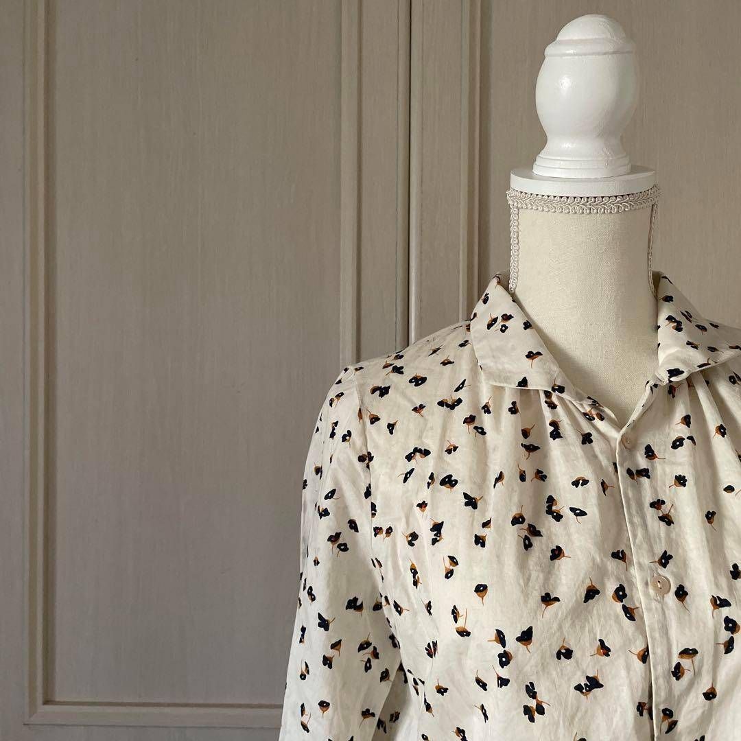 20 PALLAS PALACE パラスパレス 花柄 総柄 ブラウス シャツ お呼ばれ デート オフィスカジュアル 食事会 ナチュラル blouse shirt