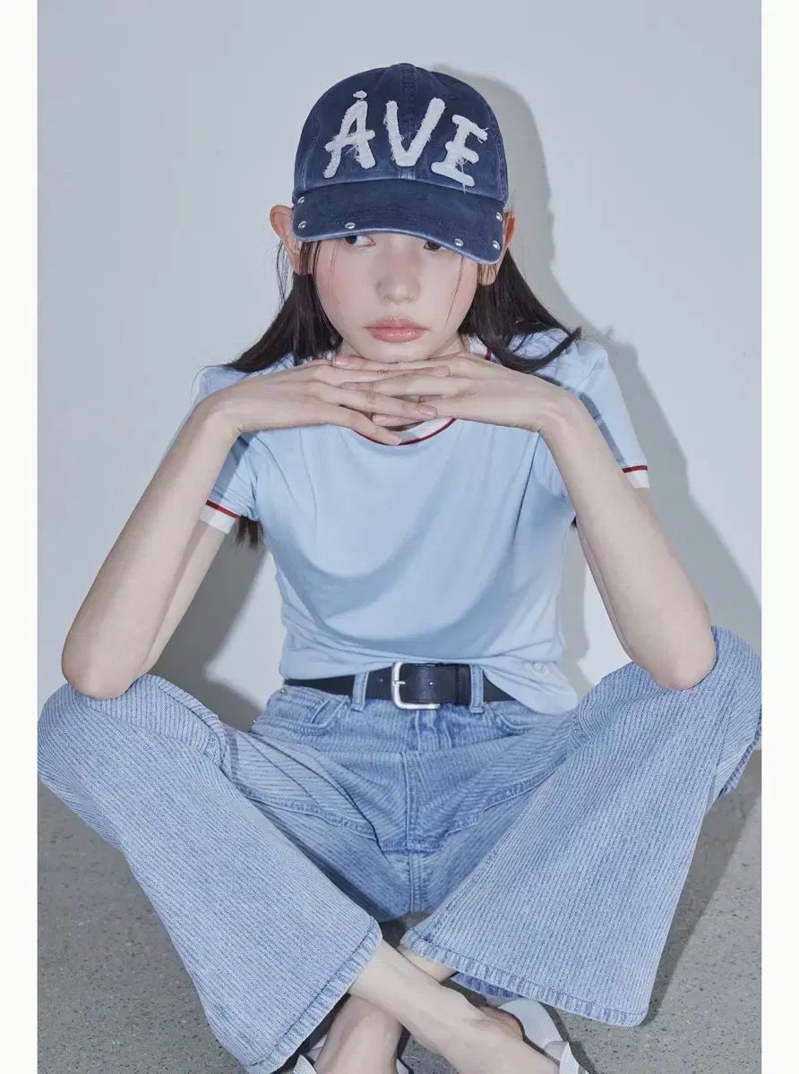 アビエムア アプリケ ヴィンテージ リー リベット キャップ ネイビー OS