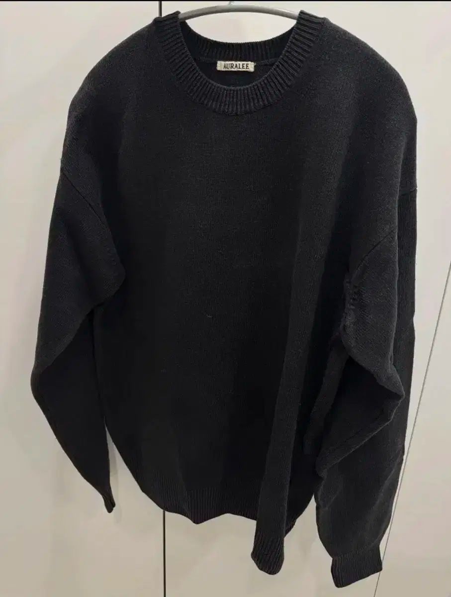 オーラリー フレンチメリノ ウール ニット インク ブラック 4サイズ 100-105