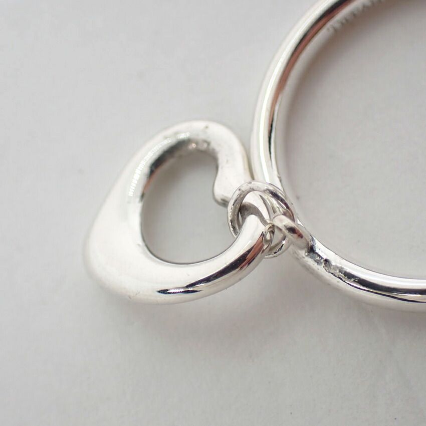 h922 美品　ティファニー　オープンハート　リング　シルバー925 約7.5号 ティファニー 925 ベスト オープンハート リング /7号/j82-22