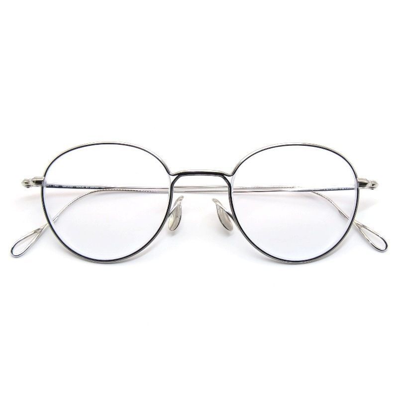 YUICHI TOYAMA. ユウイチトヤマ メガネフレーム U-153 Gertrud 度入り ゲルトルード ボストン 03 Silver Black 61004053