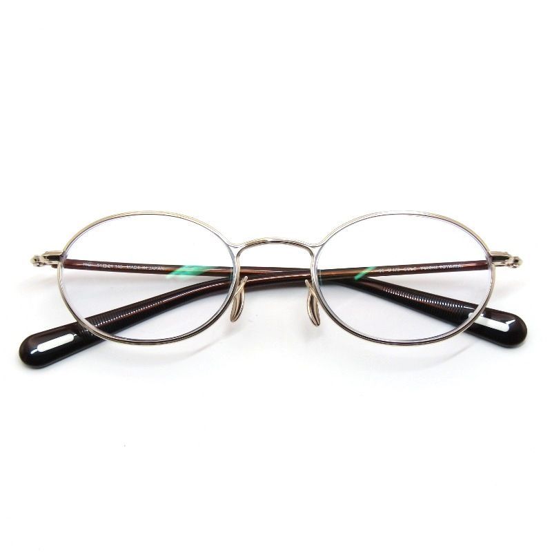YUICHI TOYAMA. ユウイチトヤマ メガネフレーム U-176 Nagy 度入り ナギー オーバル 02 White g Dark brown 61004054