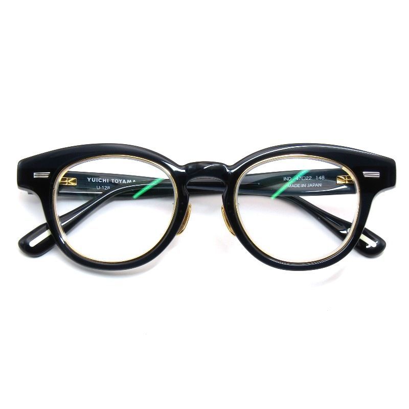YUICHI TOYAMA. ユウイチトヤマ メガネフレーム U-128 IND 度入り アイエヌディー ウェリントン 11 Dark blue G 61004048