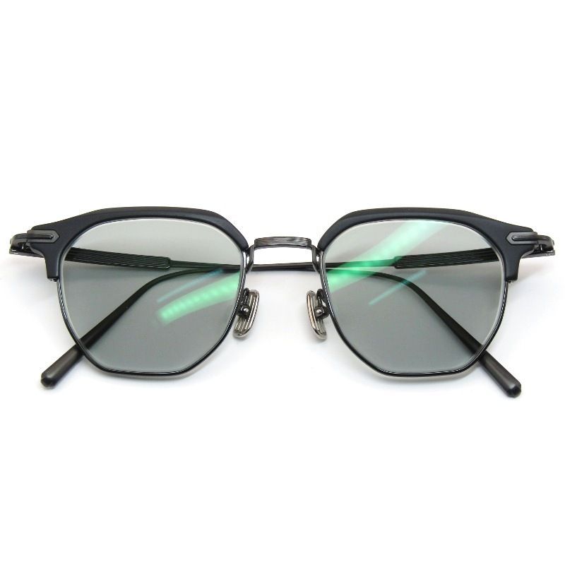 Lunetta BADA ルネッタバダ メガネフレーム 73 04 度入り オクタゴン ブロウ 八角形 001 1MATTE BLACK BLACK 61004055