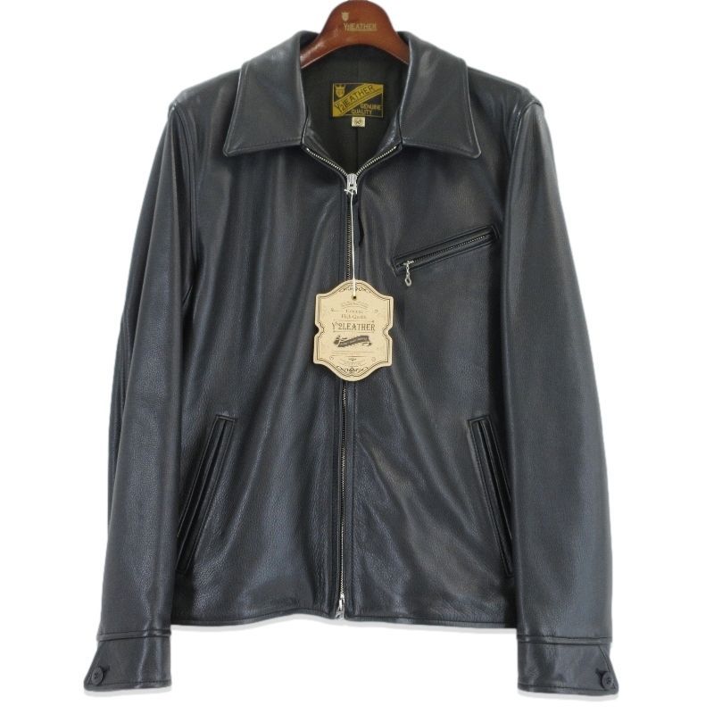 Y’2 LEATHER ワイツーレザー シングルライダース SR-42 ステアオイル レザージャケット 牛革 ブラック 黒 40 70017223