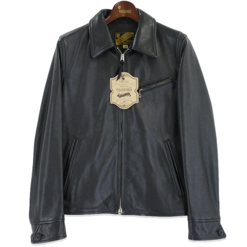 Y’2 LEATHER ワイツーレザー シングルライダース SR-42 ステアオイル レザージャケット 牛革 ブラック 黒 36 70017224