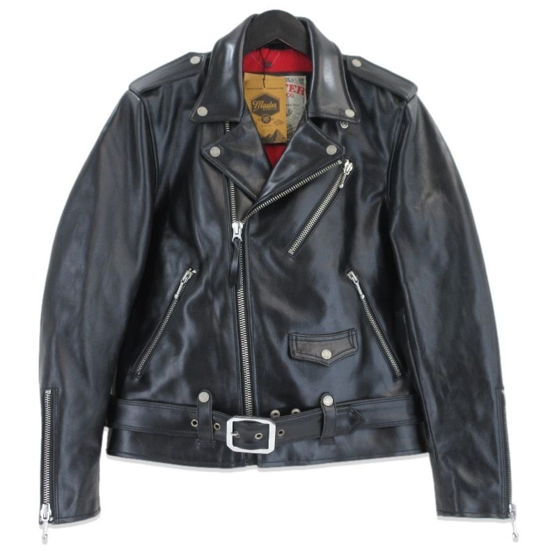 master SUPPLY マスターサプライ ダブルライダースジャケット TOMSTONE レザージャケット 牛革 ブラック 黒 S 70017226