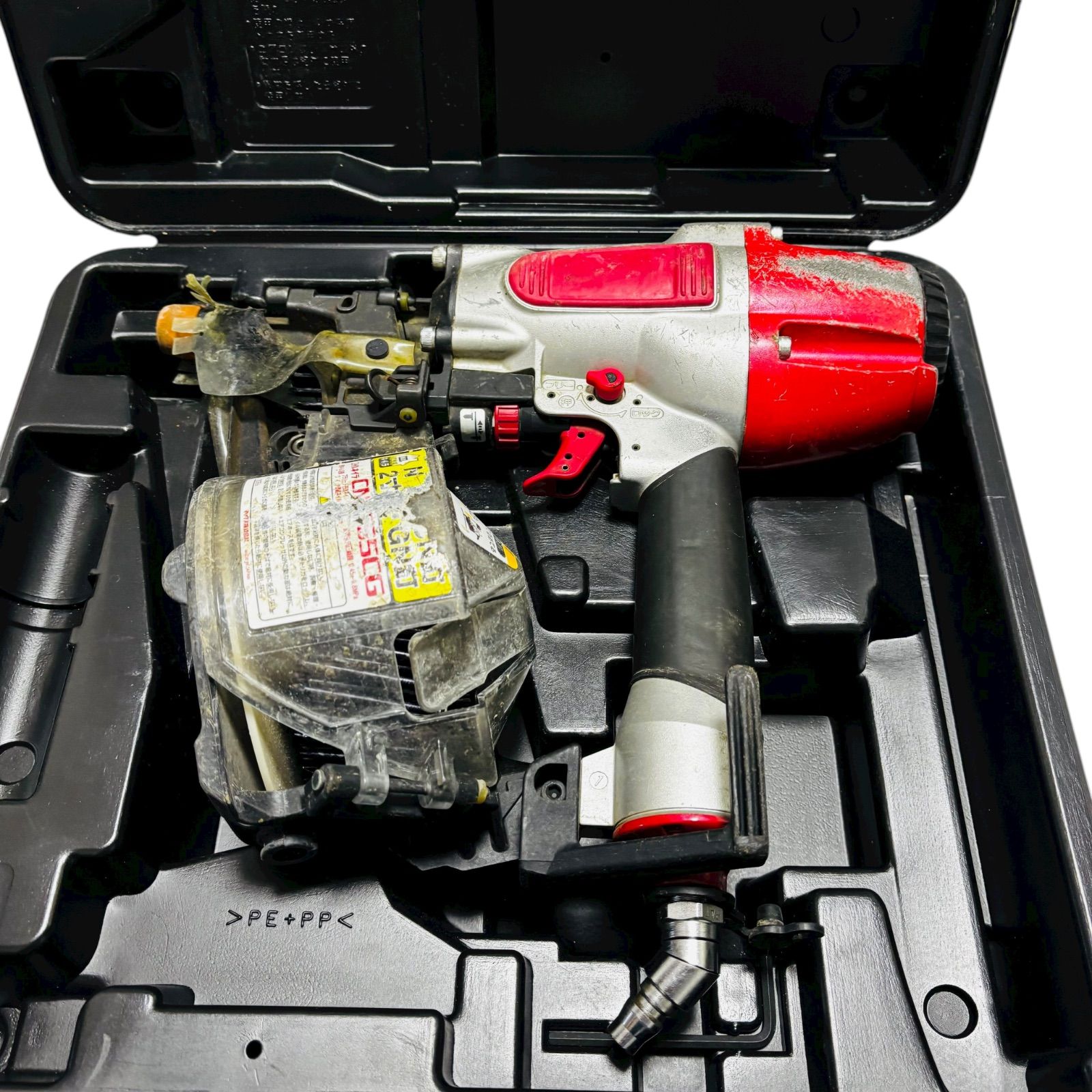 傷あり 即戦力 MAX CN-565CG 常圧コイルネイラ 38-65mm 対応 釘打機 レッド