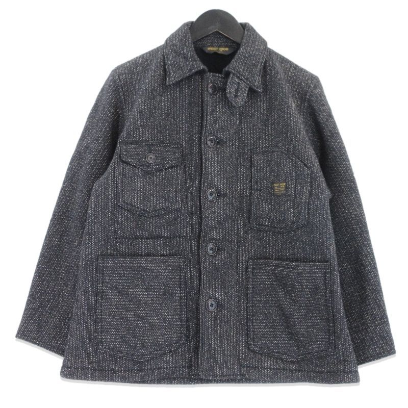 WEST RIDE ウエストライド カバーオール ビーチクロス BEACH COVERALL ワークジャケット ブラック 黒 S 70017231