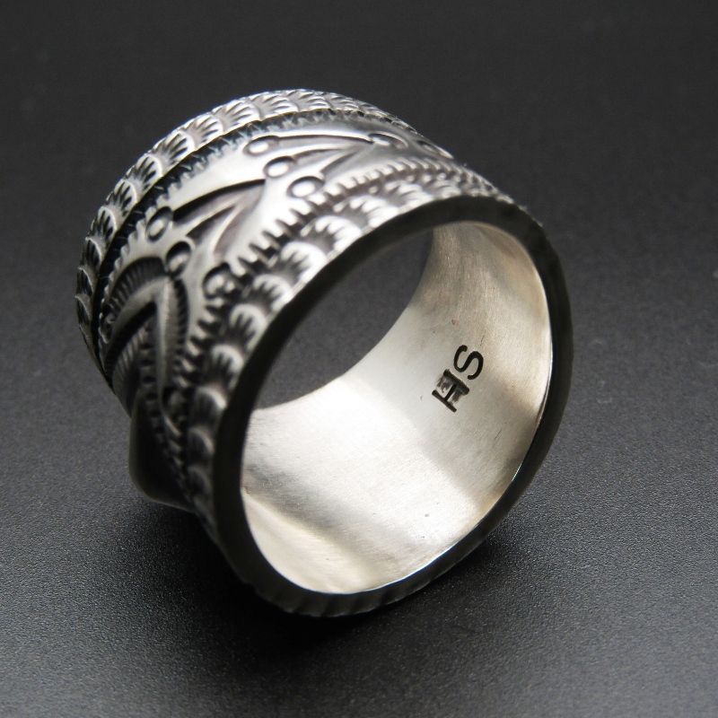 Herman Smith ナバホ族 リング スタンプワーク ハーマンスミス メンズ レディース シルバー 25号 80007206 WWW_SHINETEETH_COM