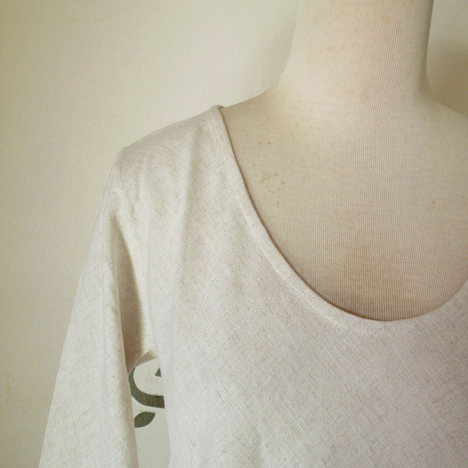 asana HEMP テロテロ バイアス ロング フ ースリーブ きなり