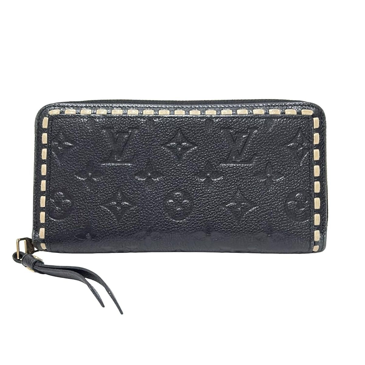 LOUIS VUITTON ルイヴィトン 長財布 モノグラム アンプラント ジッピーウォレット M64805 ノワールベージュ レザー