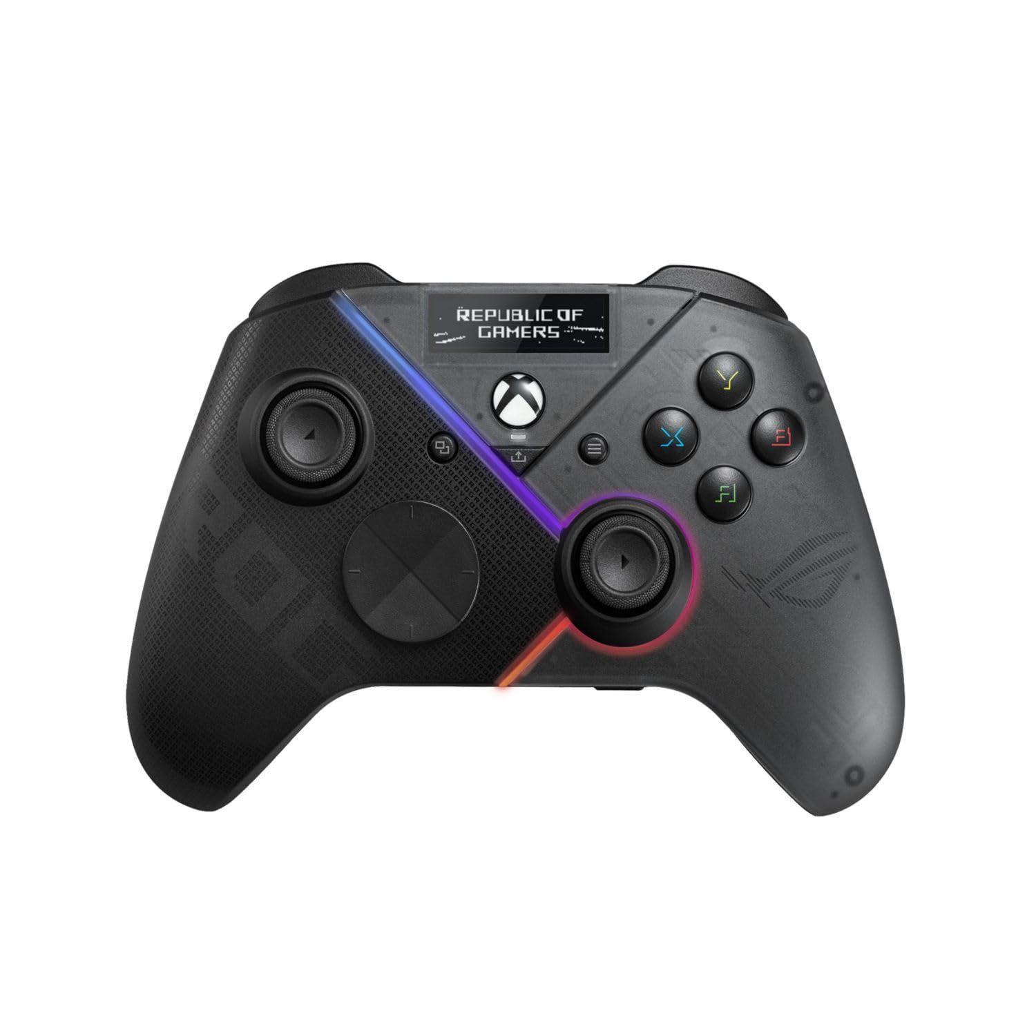 ASUS コントローラー ゲームパッド ROG Raikiri Pro 4つの背面ボタン PC-Xbox向け 有機ELディスプレイ 有線USB 2.4GHz Bluetooth接続 作動距離を選べるトリガー 内蔵ESS DAC 高度な 機能 国