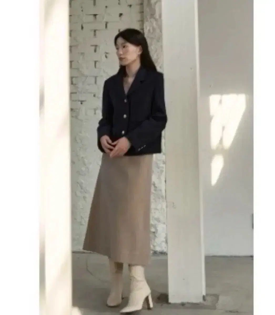 ボーエン Aライン ハンドメイド スカート - ダークブラウン